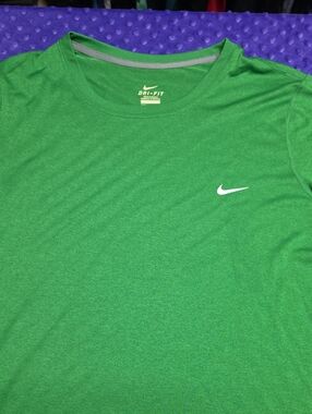 Nike Green Dri-FIT Performance Tee with White Swoosh